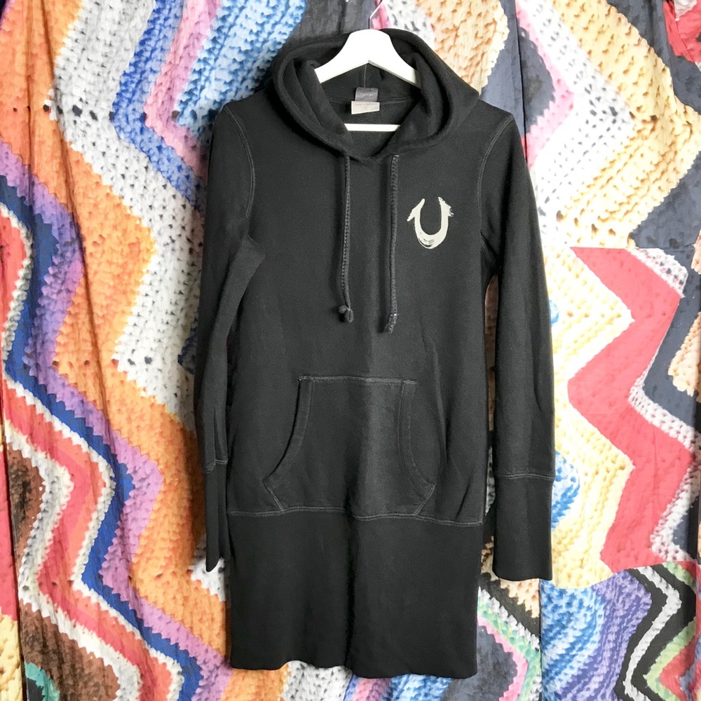 True Religion Sweatshirt Dress Hoodie Tunic